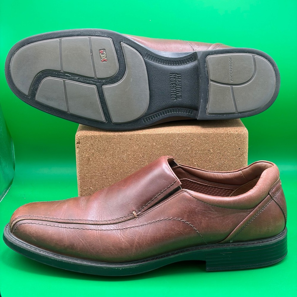 Johnston & Murphy Loafers Mens 13 XW Brown XC4 Waterproof Leather 20-7083